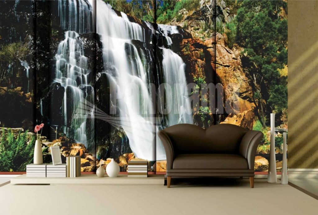 Panel japonés estilo zen con motivos de naturaleza para espacios de relajación.